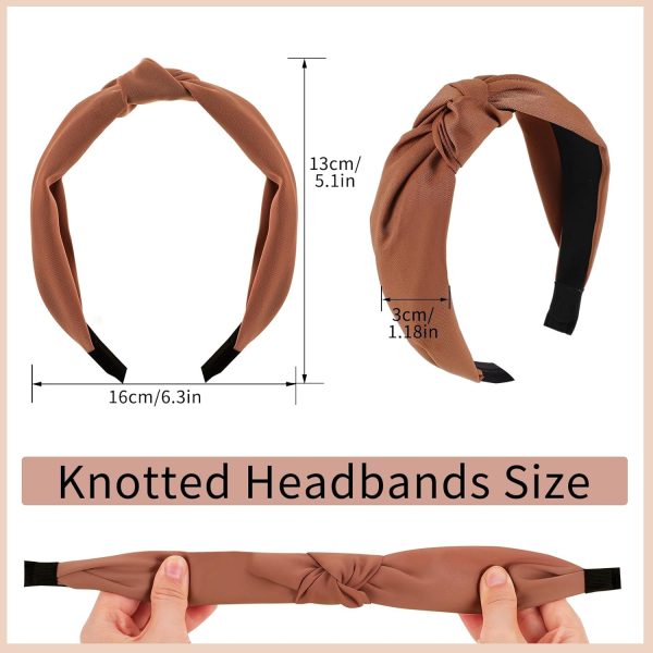 Headbands for Women, 8Pcs Knotted Headbands Fashion Women Hair Accessories - Image 3