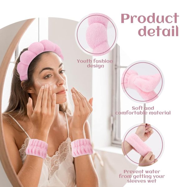 Puffy Spa Headband & Skincare Headbands for Women Makeup,Terry Cloth Towel - Image 3