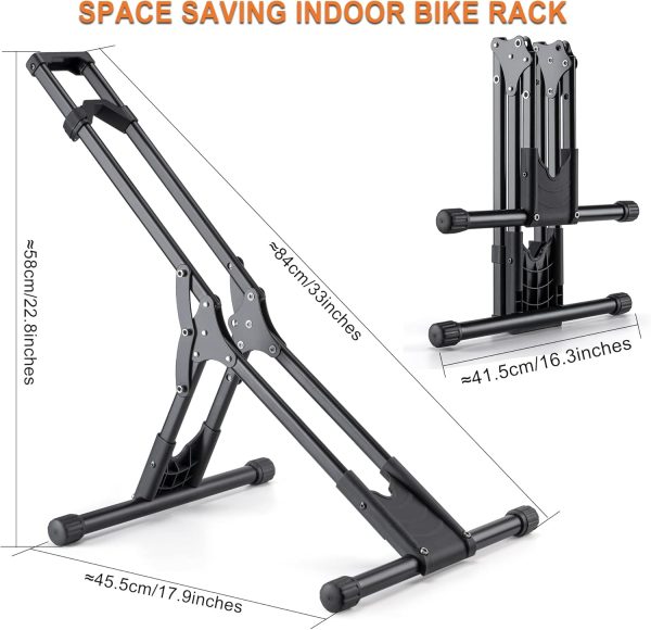 Bike Floor Stand Rack- Indoor Bike Stand for Garage/Home - Bike Storage - Image 5