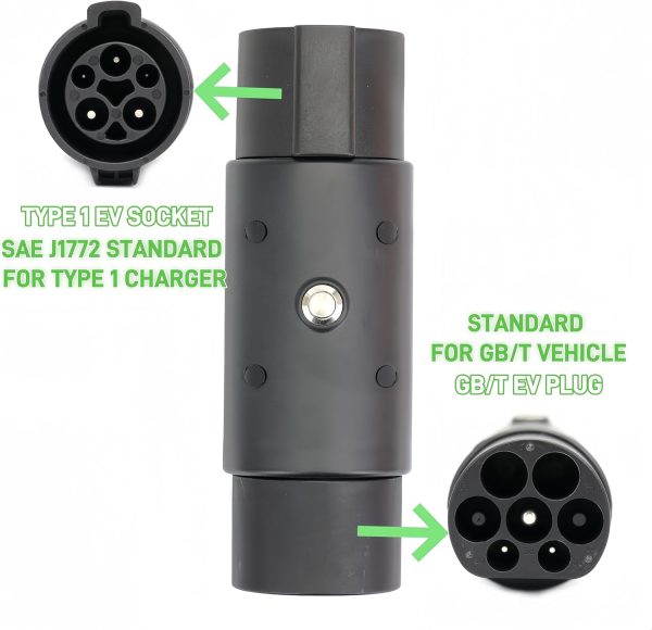 New Type 1 SAE J1772 Socket to GB/T EVSE Adaptor, Type 1 to GB/T Electric - Image 2