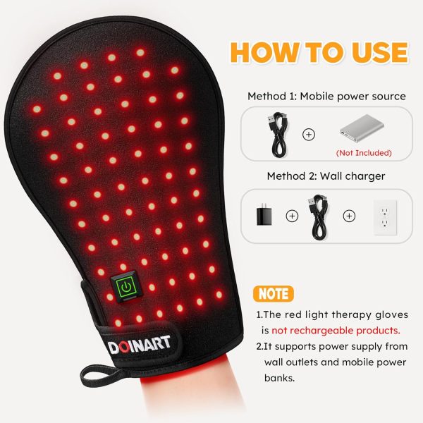 Red Light Therapy Device for Hands, Near Infrared Light Therapy Glove, for - Image 6