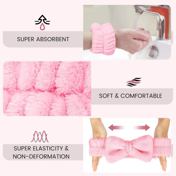 Crosize Headbands and Wristbands Set for Washing Face, Spa, Skincare, Gift - Image 5