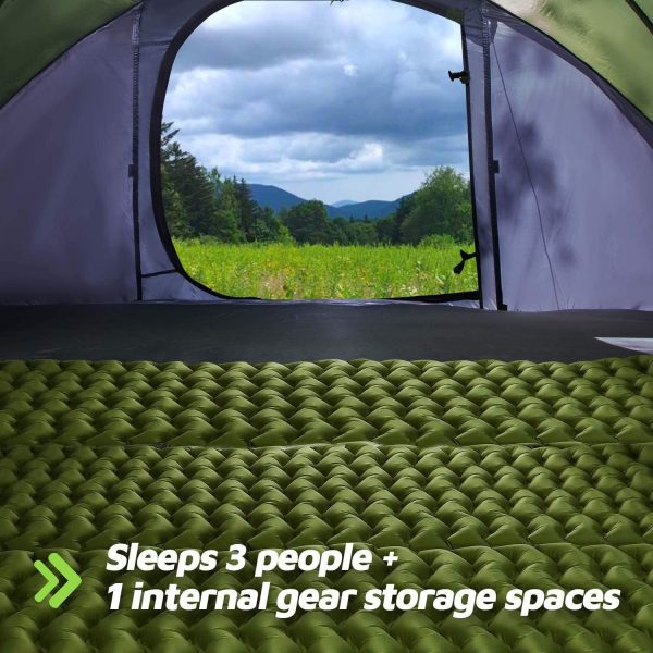 4 Person Easy Pop Up Tent,9.5’X6.6’X52'',Waterproof, Automatic Setup,2 - Image 2
