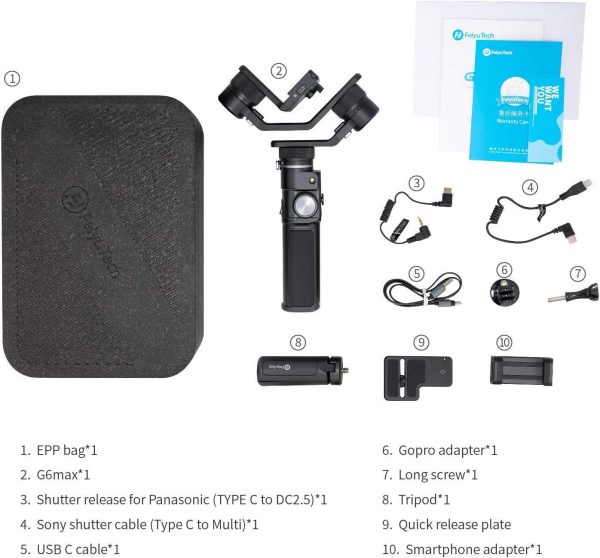 FeiyuTech G6 Max 3-Axis Handheld Gimbal Stabilizer (G6 Plus Upgrade Ver) - Image 5