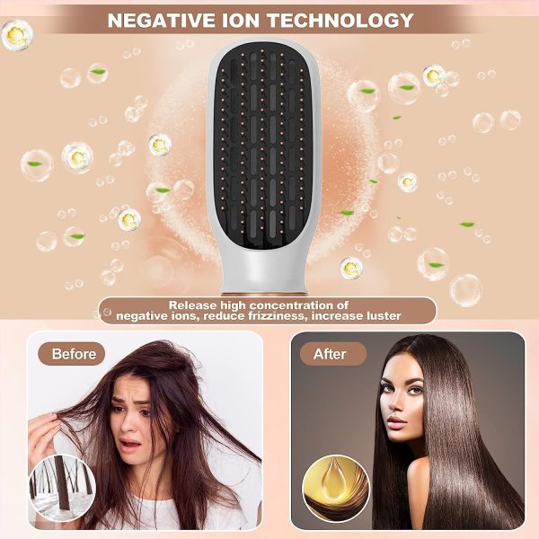 6 in 1 Blow Dryer Brush, Detachable Hair Dryer Brush Air Curler Air Styler - Image 5