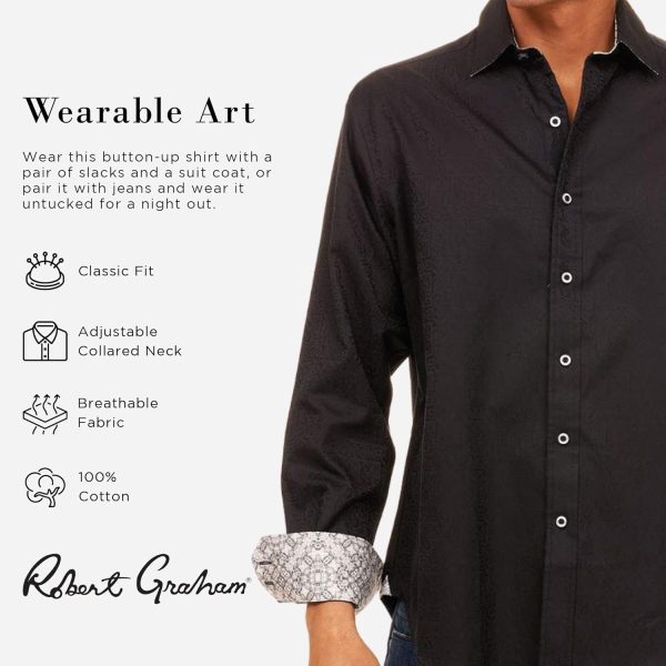 Robert Graham Men’s Windsor Long-Sleeve Shirt, Button-Up Shirt for Men - Image 2