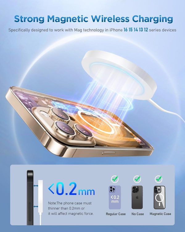 Bohuma Magnetic Wireless iPhone Charger: Mag-Safe Charging Pad Compatible - Image 3