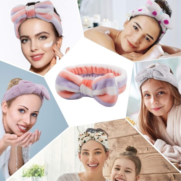 6 Pcs Spa Facial Headbands Set - Soft Fleece Headbands for Makeup, Face - Image 6
