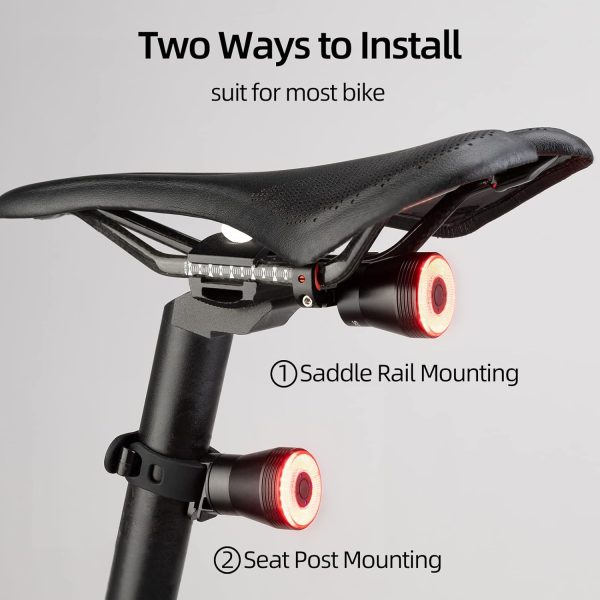 ROCKBROS Bike Tail Light Smart,Brake Sensing Bicycle Rear Lights for Night - Image 6