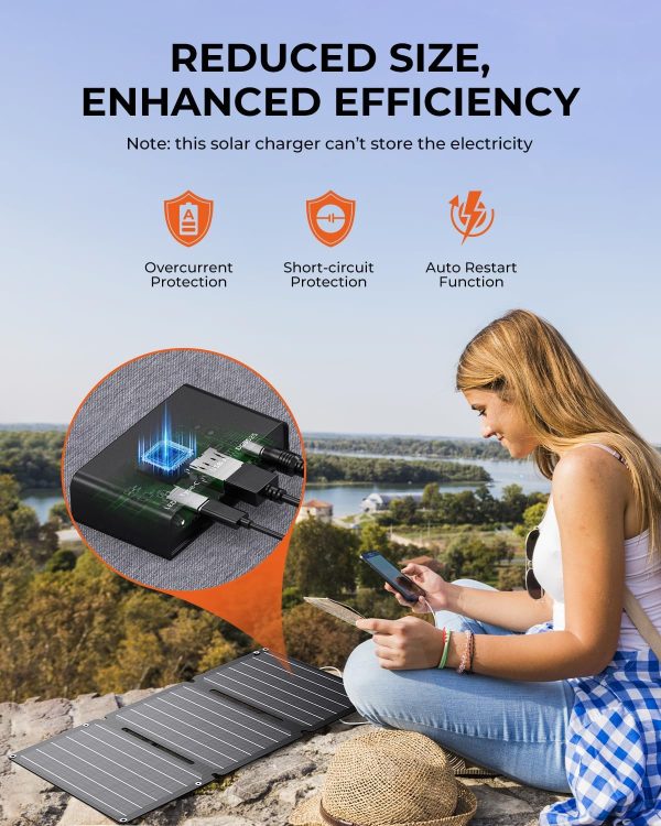 BigBlue 30W Solar Panel with Fast Charging USB-A, PD 24W USB-C and DC - Image 6
