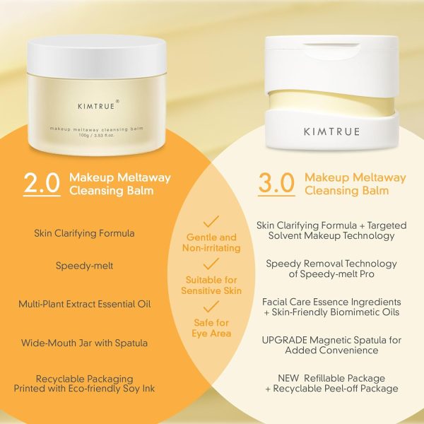 Kimtrue 3rd Generation Makeup Meltaway Cleansing Balm - Makeup Remover Balm - Image 7