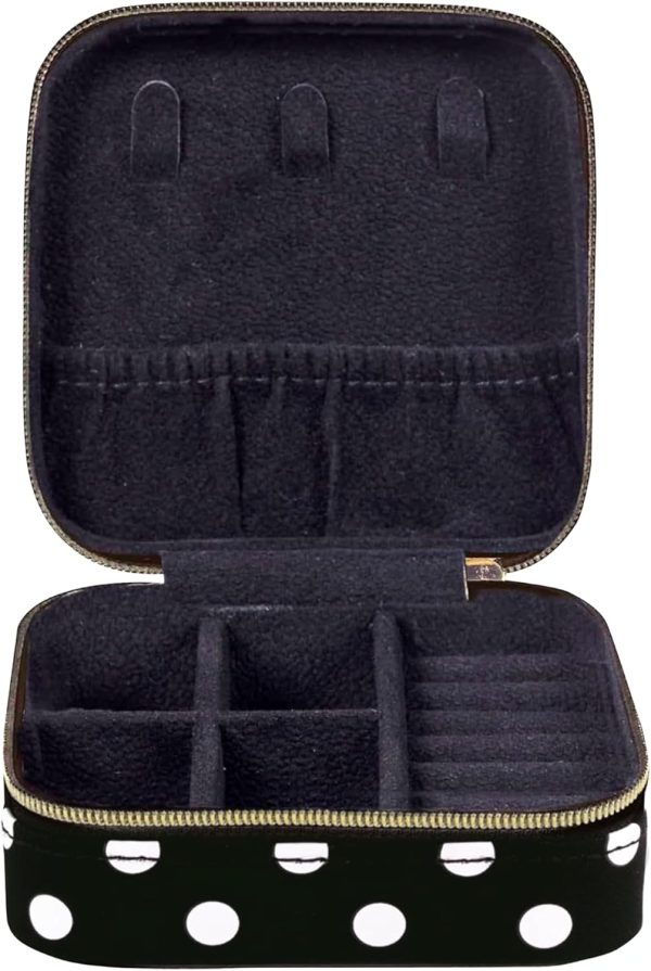 kate spade new york Small Travel Jewelry Case, Black Dotted Jewelry Box to - Image 3