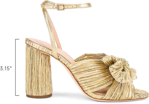 MICIFA Women's Bow Knot Heeled Sandals Open Toe High Block Ankle Strap - Image 2