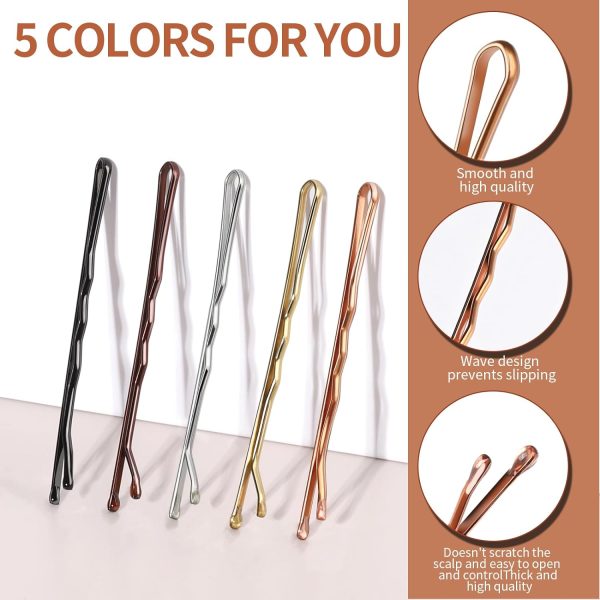 Teenitor Bobby Pins, 250 Pcs 2Inch Bobby Pins Bulk for Women Girls, Silver, - Image 2