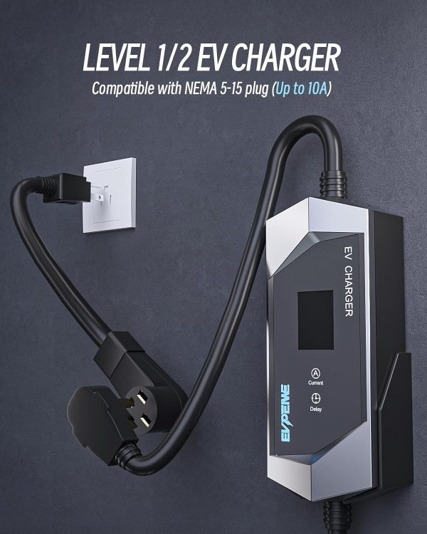 Level 1/2 EV Charger for SAE J1772, 40A 110-240V Portable EV Charger with - Image 4