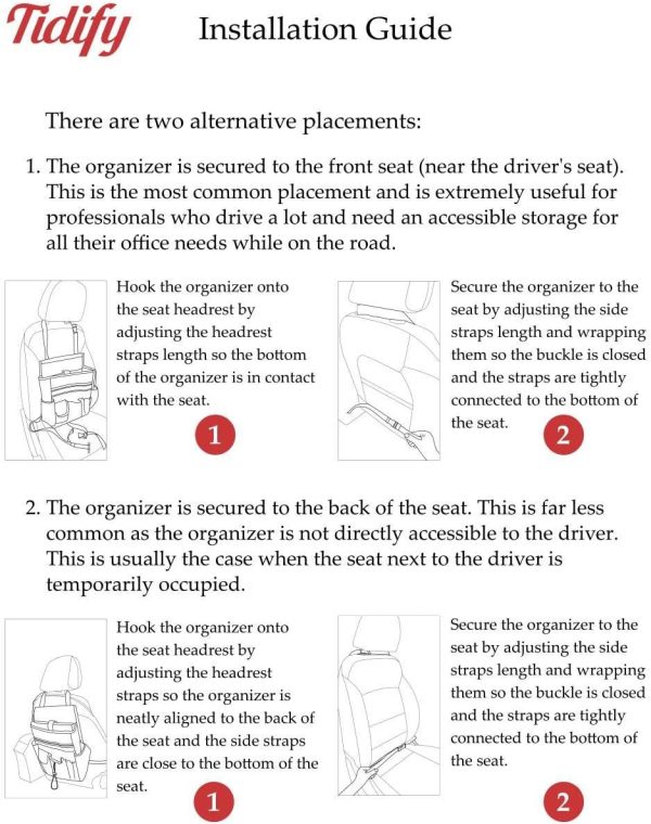 Tidify Car Front Seat Organizer [2023 UPDATED] with Dedicated Tablet and - Image 7