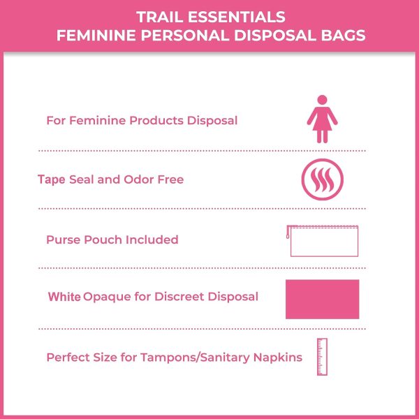 Feminine Personal Disposal Seal Bags- 100 White Opaque Seal Bags for - Image 4