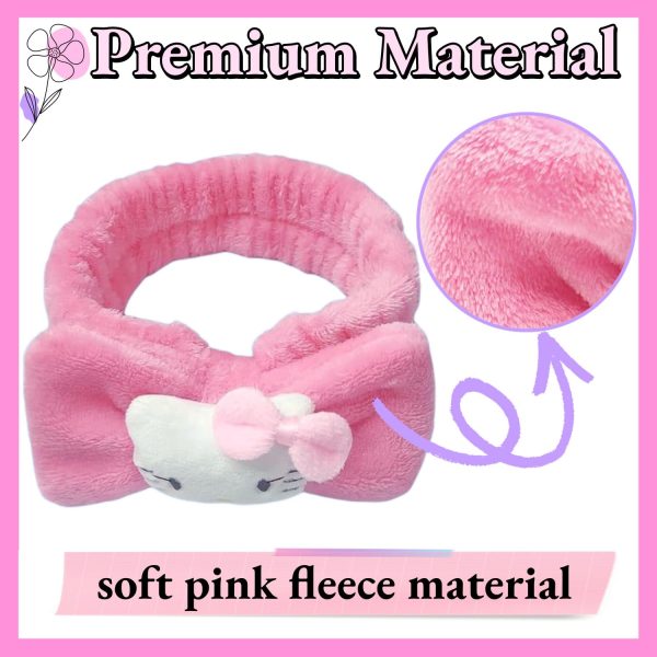 Skincare Headband Spa Headband and Wristband Set for Washing Face Kawaii - Image 4