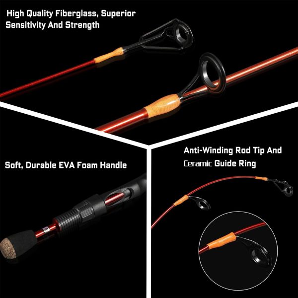 PLUSINNO Ice Fishing Rod, Ultralight and Sensitive Ice Fishing Rod and Reel - Image 4