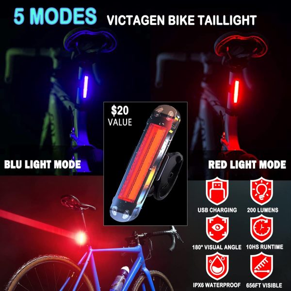 Victagen Super Bright Bike Lights 8000 Lumen for Night Riding, Super Bright - Image 7