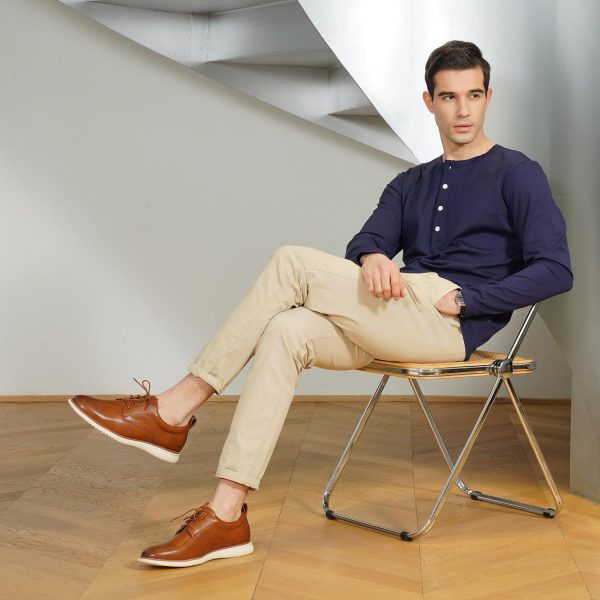 Jousen Mens Dress Shoes Oxfords Casual Retro Classic Comfortable Formal - Image 2