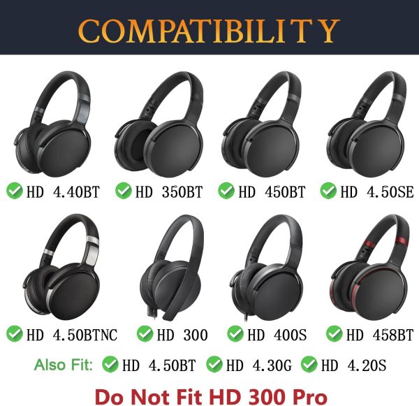 SOULWIT Ear Pads Cushions Replacement, Earpads for Sennheiser HD 4.50BT, HD - Image 2