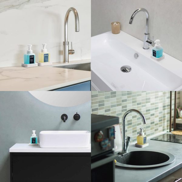 EZbrnd Eversoft Foaming Countertop Hand Soap Bottle Dispenser + 4 Refill - Image 5