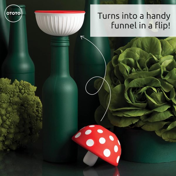 OTOTO Mushroom - Foldable Small Kitchen Funnel with Wide Mouth for Jars. - Image 3