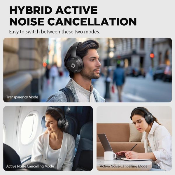 Hybrid Active Noise Cancelling Headphones, Bluetooth Headphones Wireless - Image 7