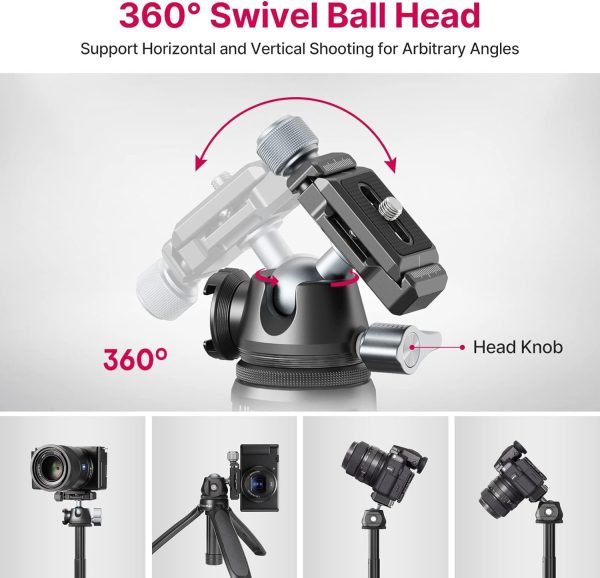 ULANZI MT-47 Camera Tripod Aluminum Alloy Mini Travel Phone Tripod Stand - Image 3
