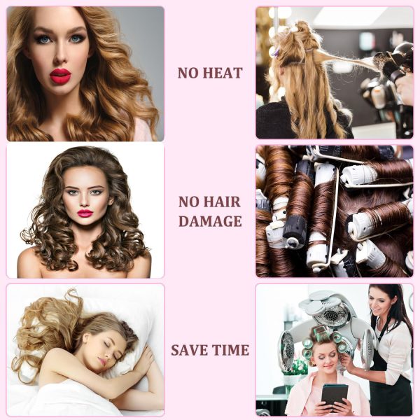 8PCS Heatless Hair Curler, Satin Heatless Hair Curler 4 Sets, Hair Rollers - Image 3