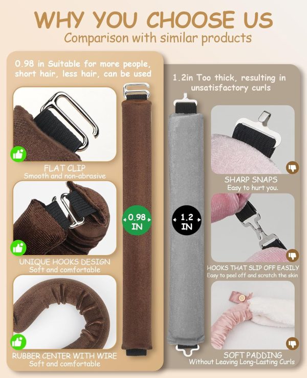 Little Overnight Heatless Hair Curler to Sleep in, Heatless Curls Satin - Image 2