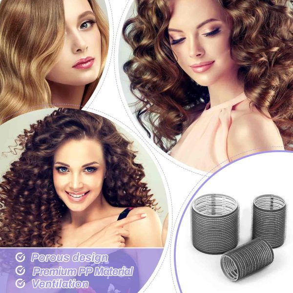 Self Grip Hair Rollers and Curlers Set - 24 Pieces with 3 Sizes (4 Jumbo, 4 - Image 6