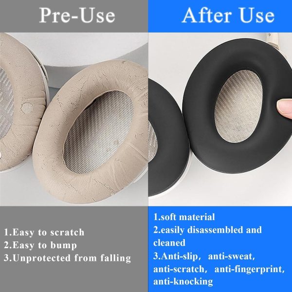 Adhiper 3 Set Case Cover for Sony WH-1000XM5 Headphones,Embody EarPad Cover - Image 5