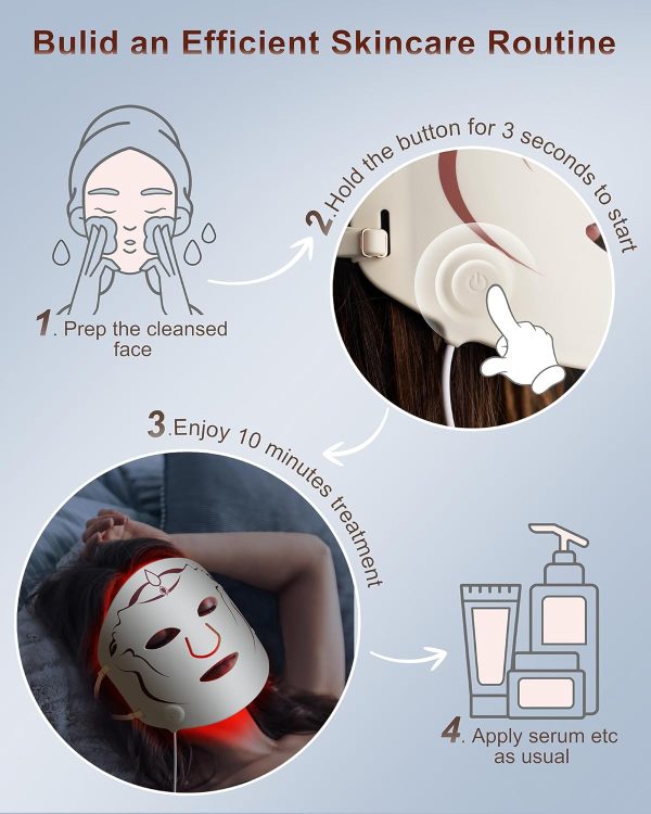 Red Light therapy Mask for Face Wrinkles,Blue Light therapy for Face - Image 5