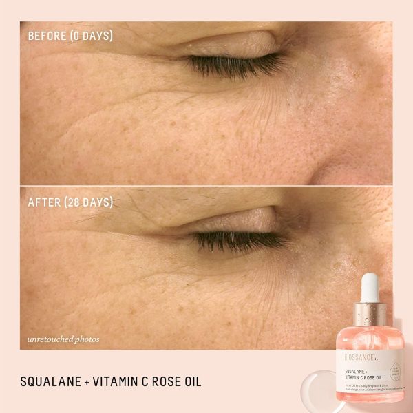 Biossance Squalane + Vitamin C Rose Oil, Advanced Facial Oil - Brightening, - Image 2