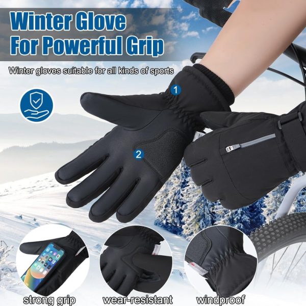 Winter Gloves for Men Women -30℉ Cold Weather Gloves Warm Waterproof Gloves - Image 5
