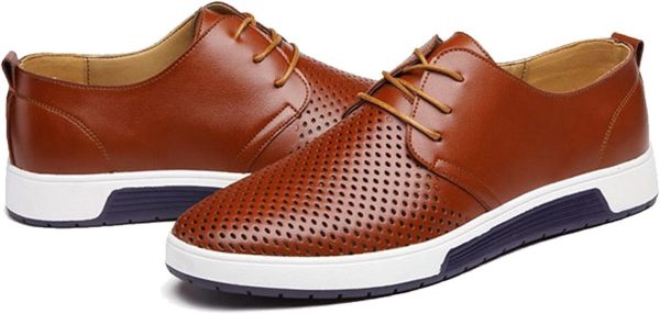 Men's Casual Oxford Shoes Breathable Flat Fashion Sneakers - Image 4