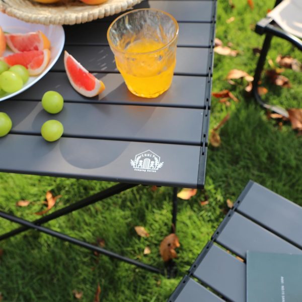 Portable Folding Camping Table, Small Compact Aluminum Beach Picnic Table, - Image 5
