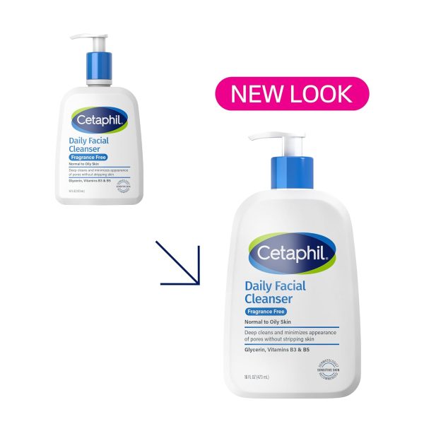Cetaphil Face Wash, Daily Facial Cleanser for Sensitive, Combination to - Image 3