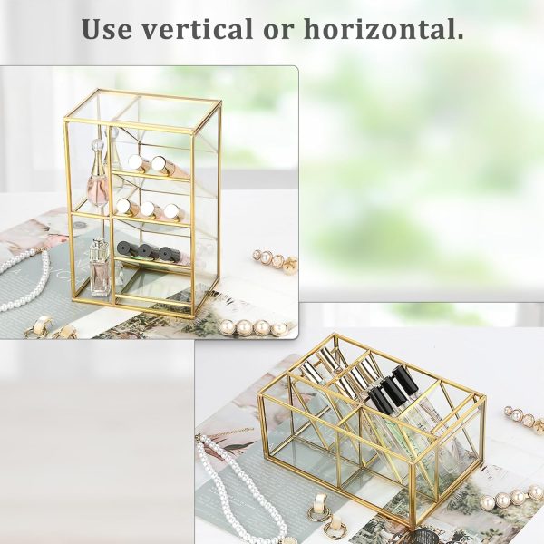 ELLDOO Rollerball Perfume Organizer, 6 Compartment Clear Glass Perfume - Image 3