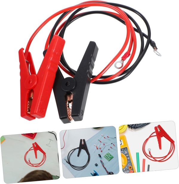2pcs Electric Alligator Clips Car Jumper Wires Kit Battery Crocodile Clamp - Image 3