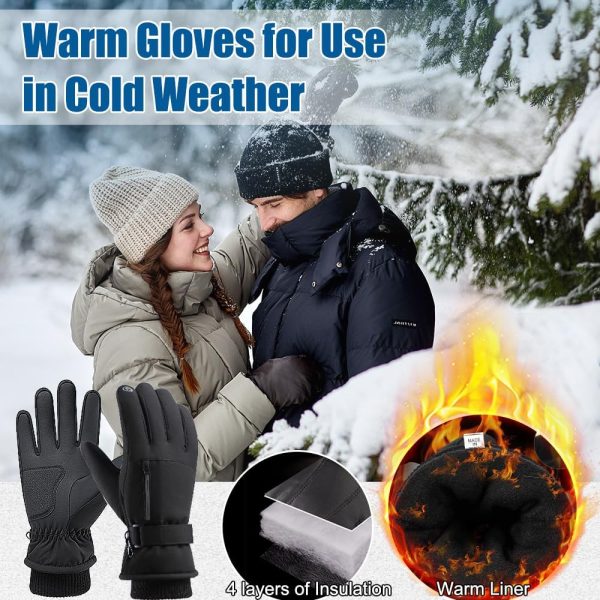 Winter Gloves for Men Women -30℉ Cold Weather Gloves Warm Waterproof Gloves - Image 2
