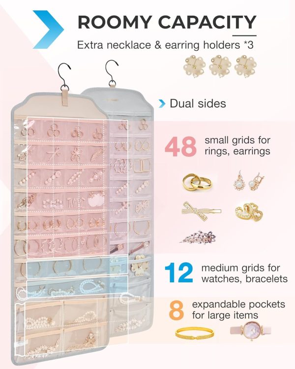 BAGSMART Hanging Jewelry Organizer, Jewelry Holder Organizer Accessories - Image 2