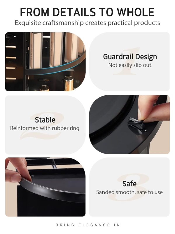 Syntus 360 Rotating Makeup Organizer, Adjustable Bathroom Makeup Spinning - Image 4