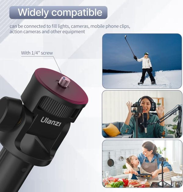 ULANZI MT-79 Extendable Tripod Aluminum, 81" Portable Adjustable Light - Image 4