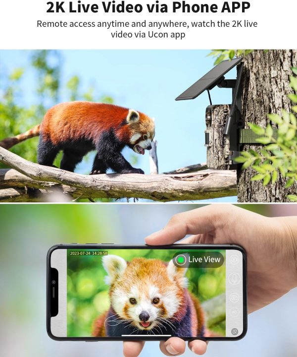 SEHMUA 4G LTE Cellular Trail Cameras with 2K HD Live Streaming, Game Camera - Image 3