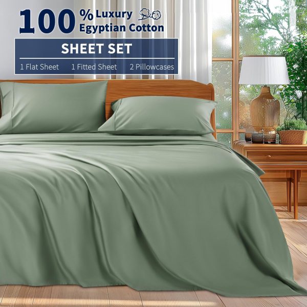 Shilucheng 100% Cotton Queen Size Sheets Set - 600 Thread Count，Luxury - Image 9