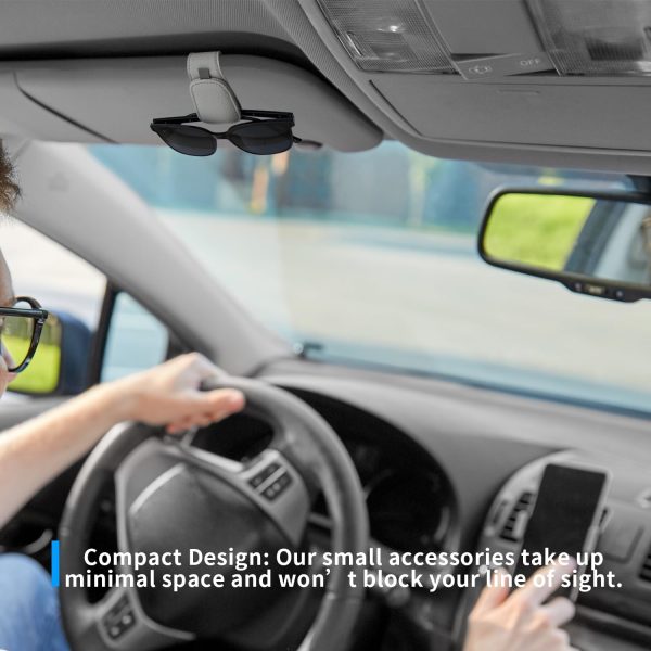 Yuoyar 2 Packs Magnetic Sunglass Holder for Car Visor - Universal - Image 6