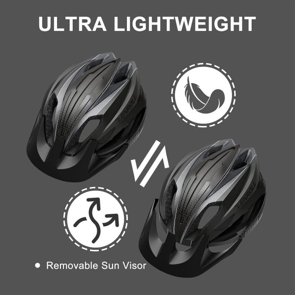Adult Bike Helmet Bicycle Helmets for Men Women Cycling with Detachable - Image 5